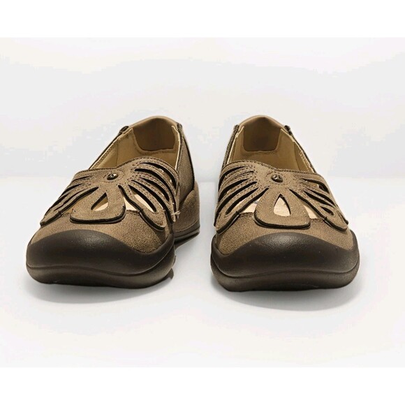 JBU Pearl Eco Vegan Ballet Flats Women’s 8M Tan Brown Cutout Comfort Sustainable - Picture 3 of 13